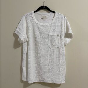 Simply Southern Women PJ Set Size Small Short Sleeve Top and Shorts White Small